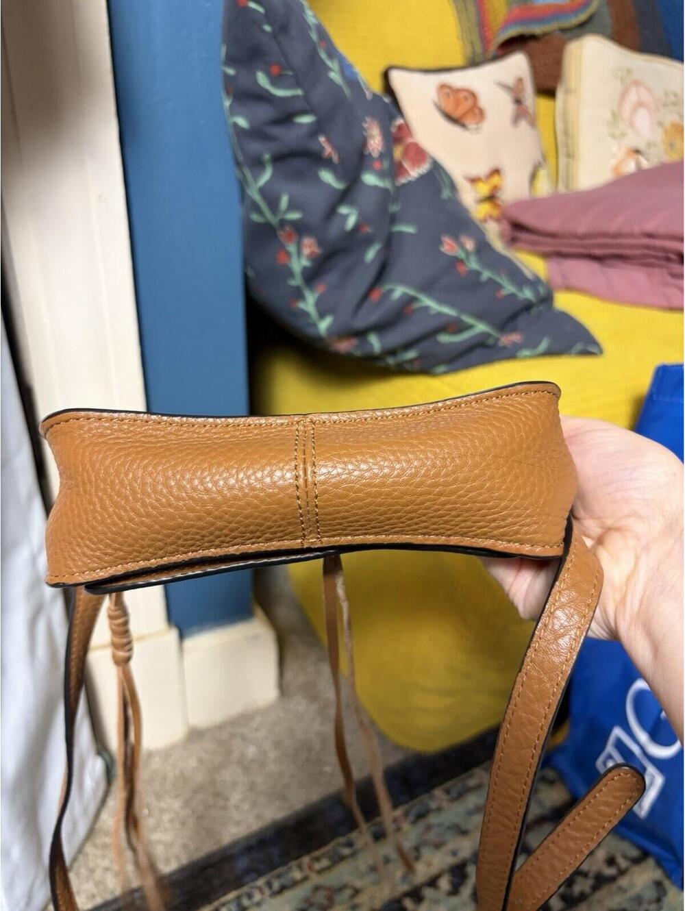 Rebecca Minkoff Mini Darren Messenger Crossbody Bag In Camel Brown. Retail $228 - Picture 5 of 8
